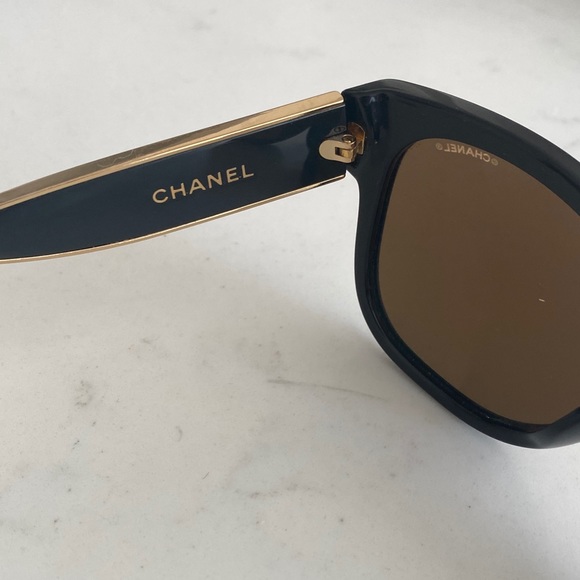 chanel sunglasses gold mirror